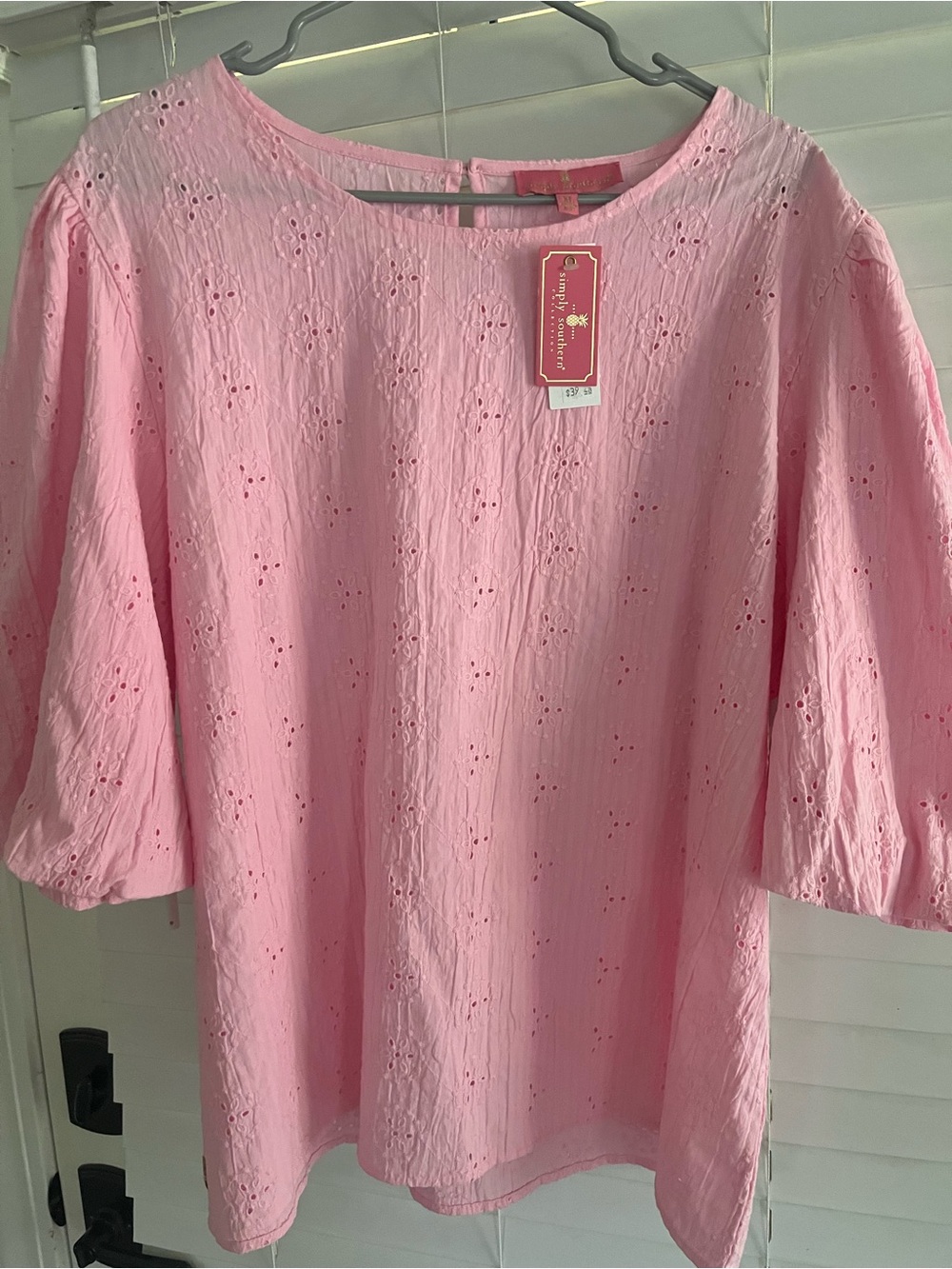 Simply Southern Pink Blouse NWT